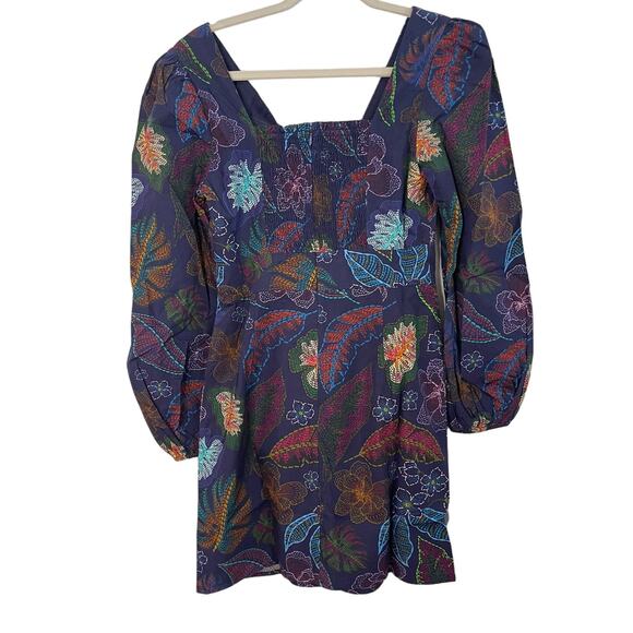 NWT Allison New York Flora Mini Dress in Navy Floral - 4 - Picture 7 of 13